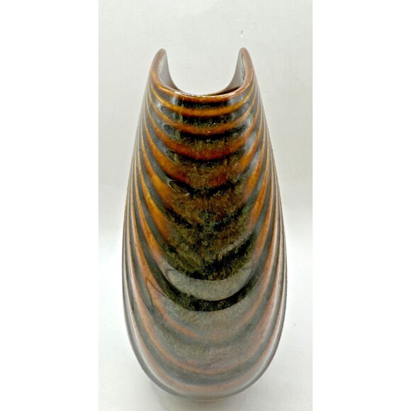 ROSENTHAL Studio Line VASE Ceramic Brown Matte 5.75” Minimalist Shell Clam - Picture 6 of 8